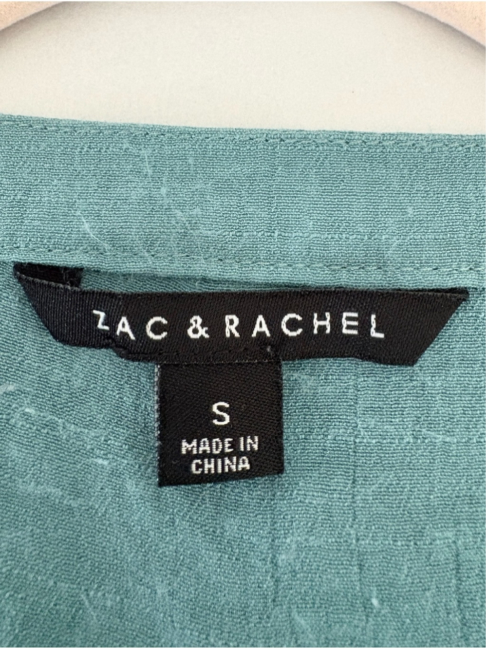 Zac & Rachel Tie Front Sleeveless Blouse Sz S Teal EUC - Picture 5 of 10
